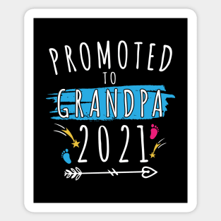 Promoted to grandpa 2021 shirt father's day 2021 gift shirt for dad and grandpa Sticker